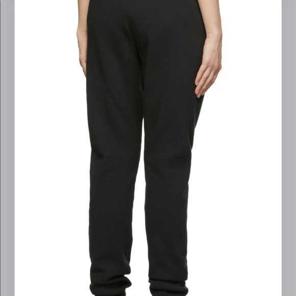 SOLD L3 NWT Fear of God ESSENTIALS Logo S Sweat Pants joggers Black Stretch Limo - Picture 5 of 6